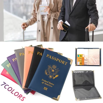 Cupru Jos din Piele PU de Călătorie statele UNITE ale americii Pașaport Coperta Personalizate Pașaport American Titularul Caz Pentru America de Oameni Document de Călătorie în Caz