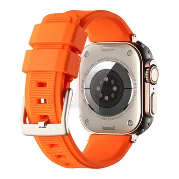 Curea din silicon pentru Apple Watch Seria Ultra 7 8 SE 6 5 4 3 44mm 45mm 42mm Bratara Apple Watch Ultra Band 49mm Vitalitate Portocaliu