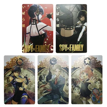 DIY 3pcs/set SPION Tabla de joc de FAMILIE carte de jucării Anime colecție de carte Anya Falsificator Yor Falsificator de Bronzare Flash card cadou de Crăciun