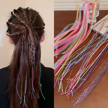 DIY Panglică Cravată Pânză Țesute Coarda Chingi coreea Accesorii de Par Hair Styling Instrument poftă de mâncare de Tricotat Împletitură de Coarda Păr