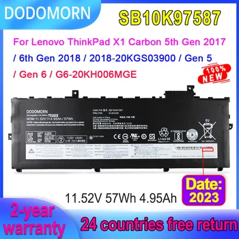 DODOMORN 11.52 V 57Wh 01AV430 Bateriei Pentru Lenovo Thinkpad X1 Carbon 5 2017/2018 6 01AV429 01AV431 01AV494 SB10K97587 SB10K97