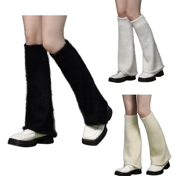 DWZ06 Femei Sosete Vițel 67CM Lungime Moale de Pluș de Înaltă Elastic Tricot Șosete de Iarnă Încălzit de Picior Accesorii Cosplay