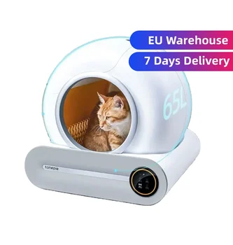 De Vânzare la cald UE Depozit Automat de Auto-Curățare Toaletă Pisica Inteligent litiera Pentru Pisici