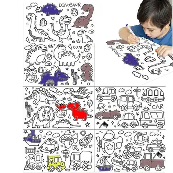 Desen pentru copii Rola 11811.8 Inch Copilul de Artă Lipicios Devreme Jucarii Educative Pentru Copii de Artă de Hârtie Rola Copii Vopsea