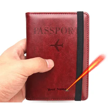 Designer Rfid Personalizate Deținător de Pașaport cu Numele de Aviație de Călătorie Pașaportul și Documentul de Titular