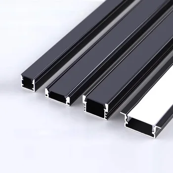 Din aluminiu, Led-uri de Profil U/W Stil de 0,5 m/1m Negru Argintiu LED Difuzor Canal Montate pe Suprafață Liniar Benzi de Lumină Pentru Cabinet Bar