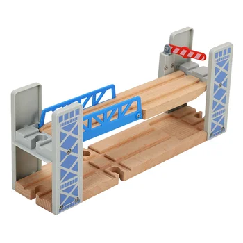 Din lemn Magnetic Set de Tren DIY Feroviare Jucării STEM Jucarii Copii Pista Playset Nivel Dublu Pod de Tren Tren din Lemn Jucarii