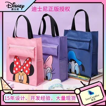 Disney Mickey Model Tendință de Moda Geantă Casual Mouse-ul Portabil Oxford Pânză de sac de Stilou Dosar pentru Lucrări de Student Papetărie