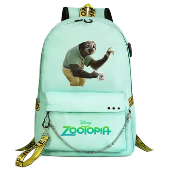 Disney Zootopia Judy Nick Elevii Școlii Geanta Femei Bărbați de Cauzalitate Călătorie Rucsac pentru Laptop cu USB de Încărcare Adolescent Rucsaci
