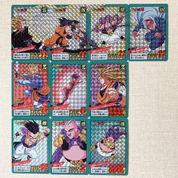 Dragon Ball DIY Son Goku Majin Buu Gotenks Lipici Hârtie Advevtures OP11 de Refracție Grila Flash 10 Foi de Joc de Colectie Carte Cadou