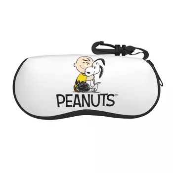 Drăguț Alune Snoopy, Charlie Brown Ochelari De Caz Elev Ochelari Cutie De Depozitare Anti-Presiune Ochelari De Container