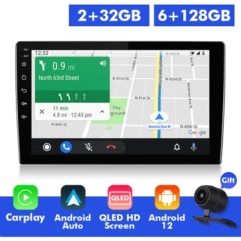 EBILAEN Android 12 Auto Universal Radio Unitatii pentru VW/Honda/Mazda Player Multimedia GPS RDS Navigare Carplay Autoradio 4G FM