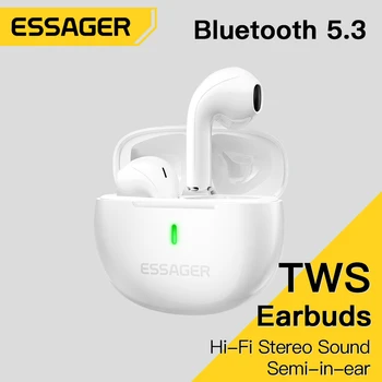 Essager Wireless Bluetooth 5.3 Căști TWS Căști Mini Heaset Cu Încărcare Caz Microfon semi în ureche Căști Pentru Telefon