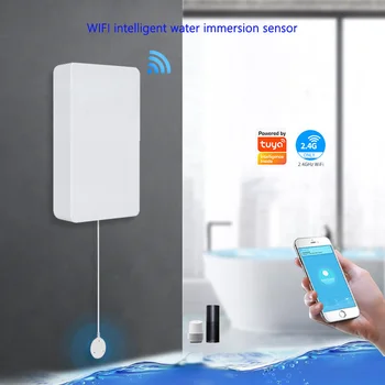 Exactă a Scurgerilor de Apă de Inundații Detector Tuya Inteligent WiFi, Zigbee Wireless Senzor Apa Deversare de Alarmă Pot Fi Legate cu Manipulator