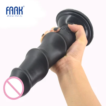 FAAK vibrator realist de aspirație cu nervuri penis artificial penis mare jucarii sexuale pentru femei man extreme a stimula adult produse pentru sex shop Anal plug