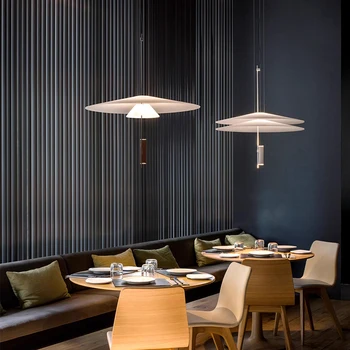FKL Nordic OZN Restaurant Candelabru Design Artistic Creativ Studiu Vila Living Bar Acril cu LED-uri Decorative Pandantiv Lumina
