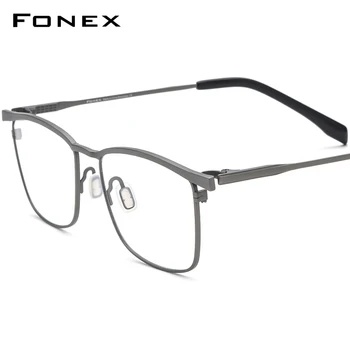 FONEX Titan Ochelari Cadru Bărbați 2023 Nou Design Pătrat Ultralight Ochelari baza de Prescriptie medicala Femei Miopie Optice, Ochelari de F85741