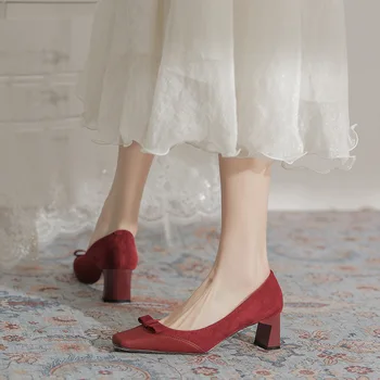 Femei Pompe De Vânzare Fierbinte Roșu Pantofi Cu Tocuri De 2024 Nou Partid Sexy Gros Catâri Pantofi Doamnelor Sexy Pantofi De Nunta Pompe Zapatos