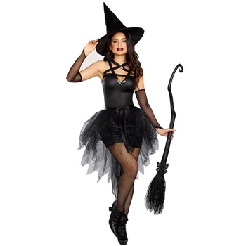 Femei costum carnaval de Halloween, fantezie rochie de seara, costum de vrăjitoare, Gotic fusta, COSPLAY
