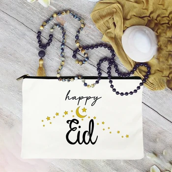 Fericit Eid Femei Margele Organizatorii Saci De Ramadan Cosmetice Cazuri Sac De Ruj De Stocare De Călătorie Cu Fermoar Geanta Festival Ramadan Prezent