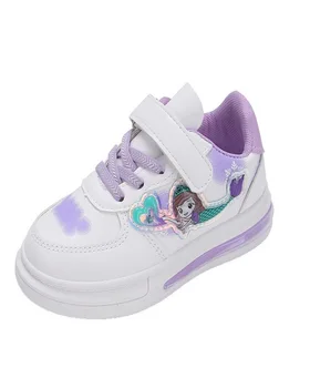 Fetelor Casual Mici, Albe, Pantofi 2023 Toamna anului Nou Moale cu Talpi pentru Copii Pantofi Sport de culoare Roz Violet Albastru Dimensiune 26-37