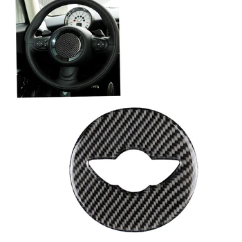 Fibra De Carbon Auto Interior Volan Panou Autocolant Tapiterie Pentru Mini Cooper R55 R56 R60 2007-2013
