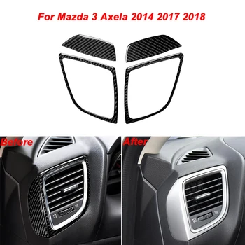 Fibra De Carbon Interior Aerisire Garnitura Capac Tabloul De Bord Autocolant Pentru Mazda 3 Axela 2014 2017 2018 Interior Accessoire Voiture