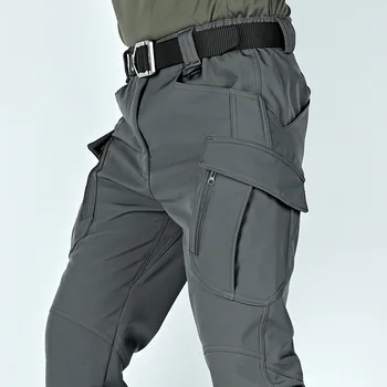 Fleece De Iarna Impermeabil Tactice SoftShell Armată Militar Pantaloni Uniforme Pantaloni De Vânătoare De Formare Uzura De Muncă Bărbați Grele