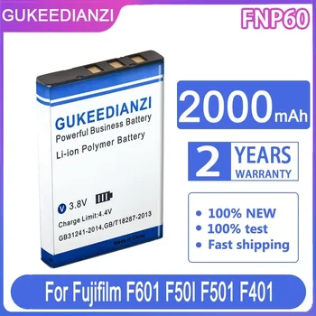 GUKEEDIANZI Înlocuirea Bateriei FNP60 2000mAh Pentru Fujifilm F601 F50I F501 F401 Pentru F410 ZOOM F601Z