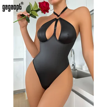Gagaopt Sexy Body Femei Backless Cruce La Gât Jartiera Sexy Corp Femme Clubwear