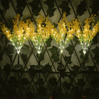 Galben de Rapiță Felinar LED Solar Lumini Petrecere de Crăciun Impermeabil în aer liber, Grădină cu Gazon, cu Lămpi Casa de Decorare Lumina de Noapte 065