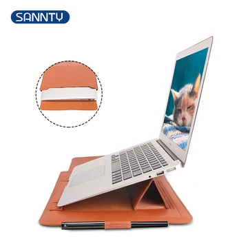 Geanta de Laptop Stand PU Caz din Piele Pentru Macbook Air Pro 13/14/15 inch Notebook Geantă de mână Servieta cu Mouse Pad