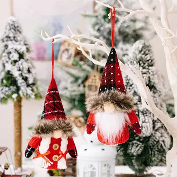 Gnome Crăciun Doll Agatat Ornament Luminos Pitic Păpușă De Pluș Fără Chip De Păpușă Jucărie De Pluș Xmas Copac Pandantiv Petrecere De Crăciun Acasă
