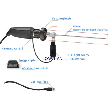 HD 2K Handheld Portabil Chirurgie Endoscop Video aparat de Fotografiat cu LED 5W Sursă de Lumină