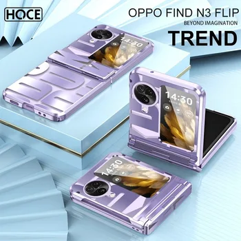 HOCE de Lux Placare Cazuri de Telefon pentru OPPO find N3 Flip 5G Caz Transparent Balama Protecție Anti-drop Acoperire pentru a Găsi N2 Flip