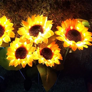 HOT-Dus Solar de Floarea-soarelui Floare de Lumină în aer liber rezistent la apa Decoratiuni de Gradina Lumina Pentru Grădină cu Gazon, cu Decor