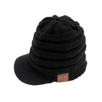 Hands-free Bluetooth-compatibil cu Pălăria de Culoare Solidă de Tricotat Pălărie de Baseball Căști fără Fir de Tricotat Pălărie de Baseball de Iarnă