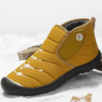 Iarna Barbati Cizme De Zapada De Pluș Cald Glezna Cizme Barbati Cizme Impermeabile Pentru Barbati Moda Moale De Sex Masculin Plat Pantofi În Aer Liber Adidași Încălțăminte