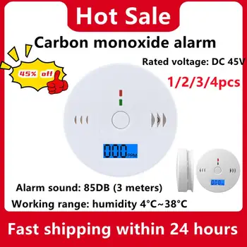 Independent de CO Senzor de Alarmă Alarmă de Monoxid de Carbon Detector de 85dB sensibilitate ridicata Avertizare LCD Fotoelectric de Afișare pentru Home Hotel