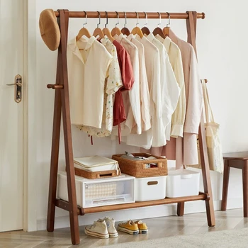 Integral din lemn masiv de haine și pălării de haine, de la etaj la etaj agățat haine simple, de lemn de fag haine de uscare rack