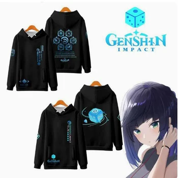 Joc Anime Genshin Impact Elan Ye Lan Cosplay Costum de Imprimare 3D Supradimensionate Femei/Barbati Hanorac Hanorac Casual Trening