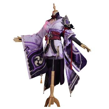 Joc Genshin Impact Raiden Shogun Cosplay Costum Baal Peruca Cosplay Costum Sexy Femei Rochie Kimono Uniforma De Partid RolePlay