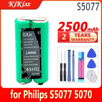 KiKiss Baterie 2500mAh pentru Philips S5077 5070 FT658 FT618 FT668 FT688 S5080 S5081 S5090 S5095 YS534 YS536 Bateria de Mare Capacitate