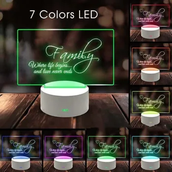LED 7 Culori Notă Placa Creative Lumina de Noapte USB Plug in Bord Mesajul de Vacanță Lumina Decor Camera pentru Lampa de Noapte cu Prietena Cadou