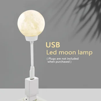 LED Noapte cu Lună Lumina USB alimentat-Lampa de Birou 5V Flexibil Lumini de Lectură Pentru Copii Decorare Dormitor de Iluminat Mini Lampă de Carte