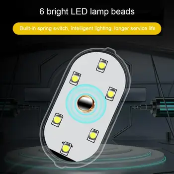 LED-uri Auto Styling Lumina de Noapte Mini USB de Încărcare Patru Culori Portiera Auto Lumina de Interior LED-uri Senzor de Lumina Senzor Tactil Lampa de Citit