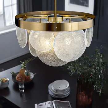 LED-uri moderne Perdeaua de Bule de Sticlă Plafon Candelabru Modele de Lumină Lampă cu Prindere Luciu Suspen corp de Iluminat Pentru Mese Bucatarie Dormitor