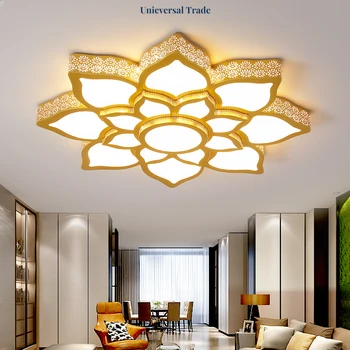 Led lampă de plafon pentru camera de zi, lotus lampa atmosferă creativă, Zen și modern, în formă de floare de uz casnic lampă de plafon