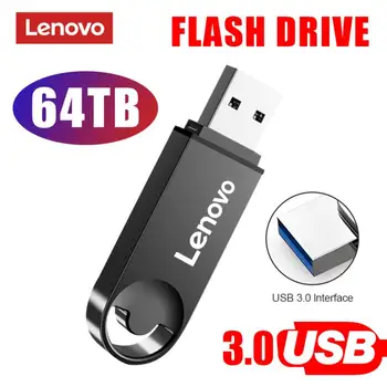 Lenovo USB 3.0 Flash Drive-uri de Mare Viteză Metal Pendrive 64TB 16TB 4TB Drive USB Portabil Impermeabil Memoria Stick Cadouri de Nunta