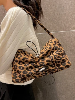 Leopard Piele Tote Shouler Genti pentru Femei Genți de mână Poșete 2023 Nouă Epocă Doamnelor Axilei Saci de Brand de Lux de Designer